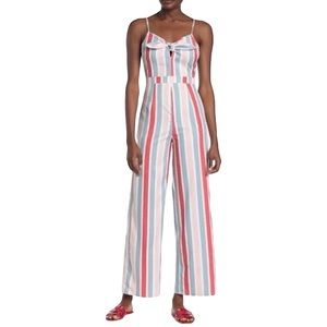 Romeo & Juliet Couture Retro Striped Jumpsuit